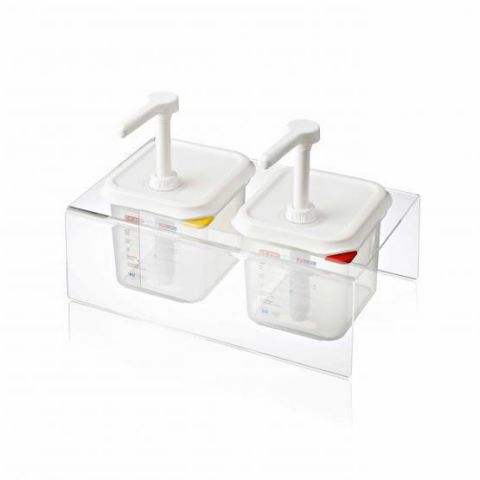 DISPENSADOR DE SALSAS ARAVEN GN 1/6 SET DE 2-