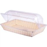 CESTA RATTAN C/TAPA POLICARBONATO BEIGE CLARO