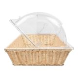 CESTA RATTAN C/TAPA POLICARBONATO BEIGE CLARO