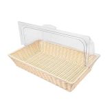 CESTA RATTAN C/TAPA POLICARBONATO BEIGE CLARO