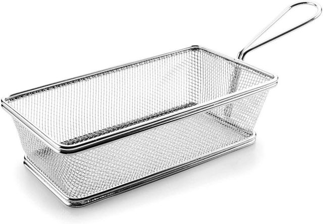 CESTILLO RECTANGULAR ACERO 21x11x6 cm x