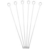 PINCHO BROCHETA CROMADO 20 CMS SET 6 *-