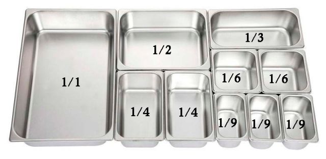 CUBETA GN 1/4 265X162 H200 INOXIDABLE** -x