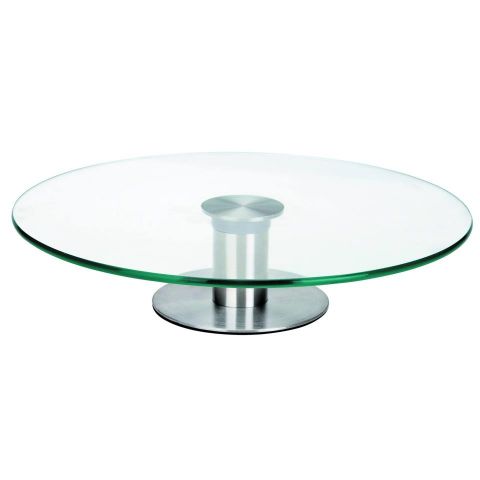 EXPOSITOR DE TARTA CRISTAL GIRATORIO 30 cm -