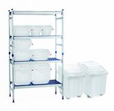 SILO CONTENEDOR GN1/1 100L ARAVEN CON RUEDAS x