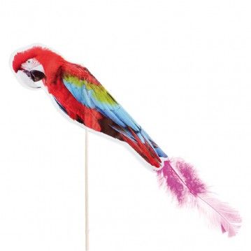 DECORACION LORO FIESTA 18 CM 100 UNIDADES*-
